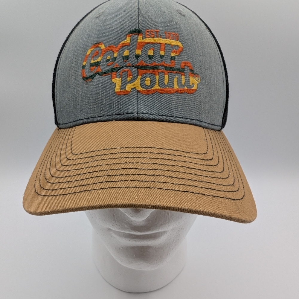 Cedar Point Gray and Tan Cap - Picture 3 of 7